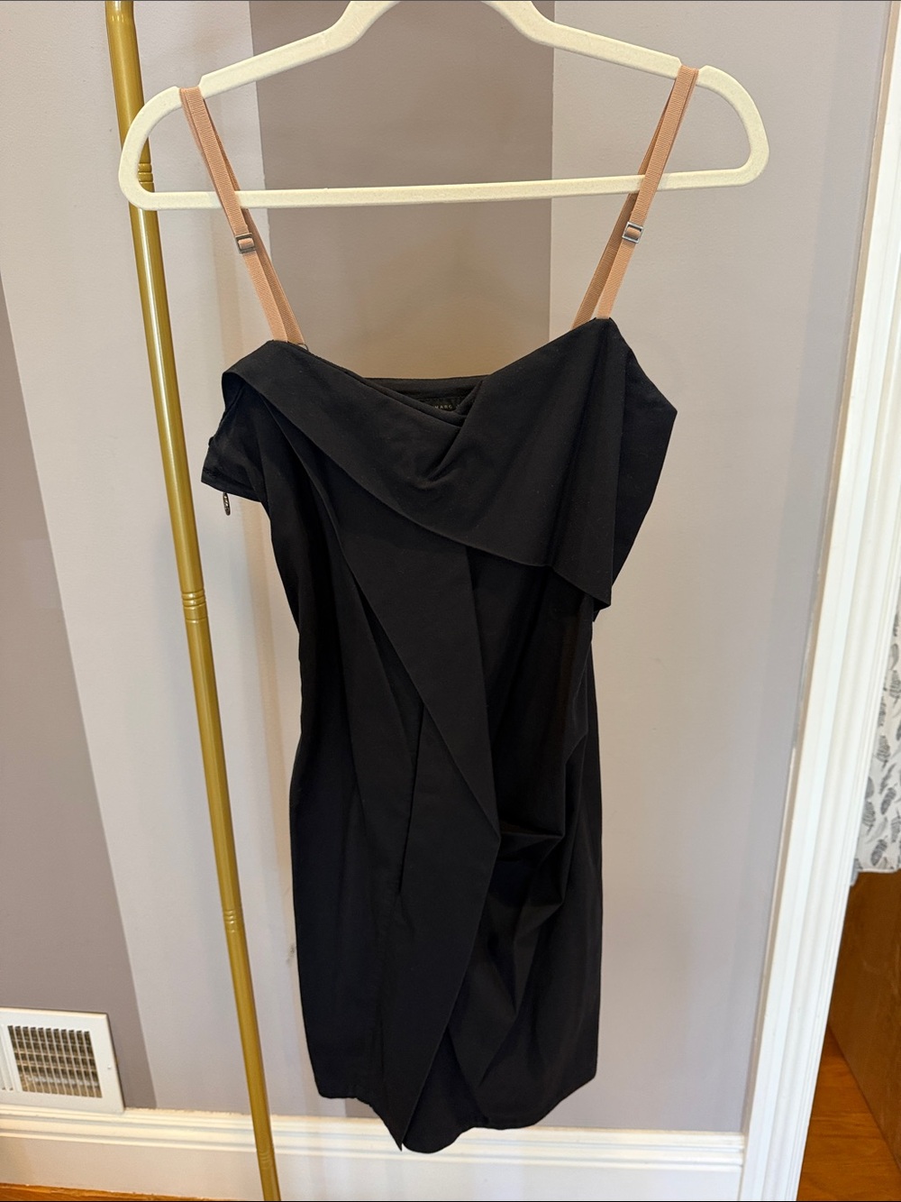 Marc Jacobs Black Dress with Tan Straps